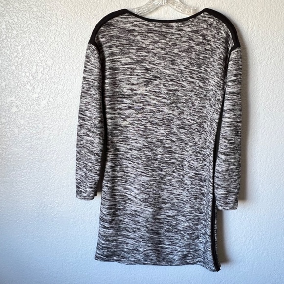 Athleta Retreat sweater mini dress in black and white space knit - Picture 3 of 10
